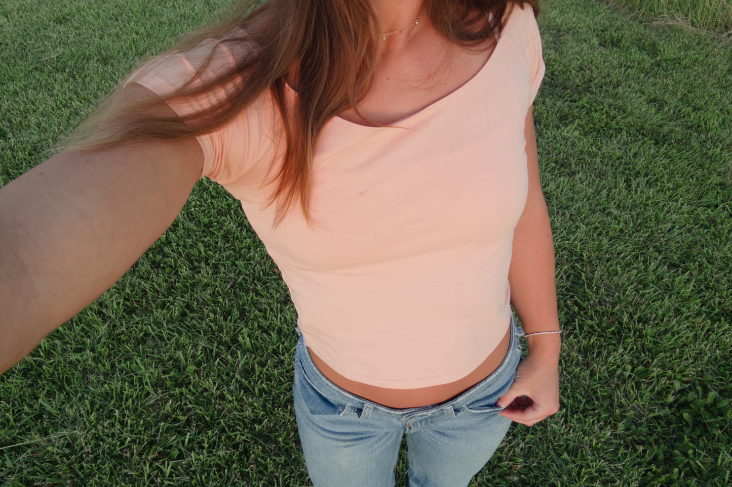 Just Peachy Off-Shoulder Top