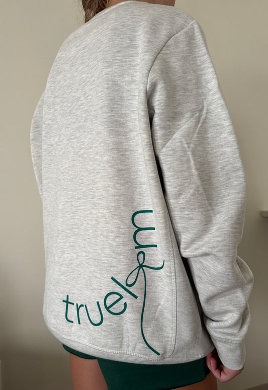 Ash Heather Original Bow Crewneck